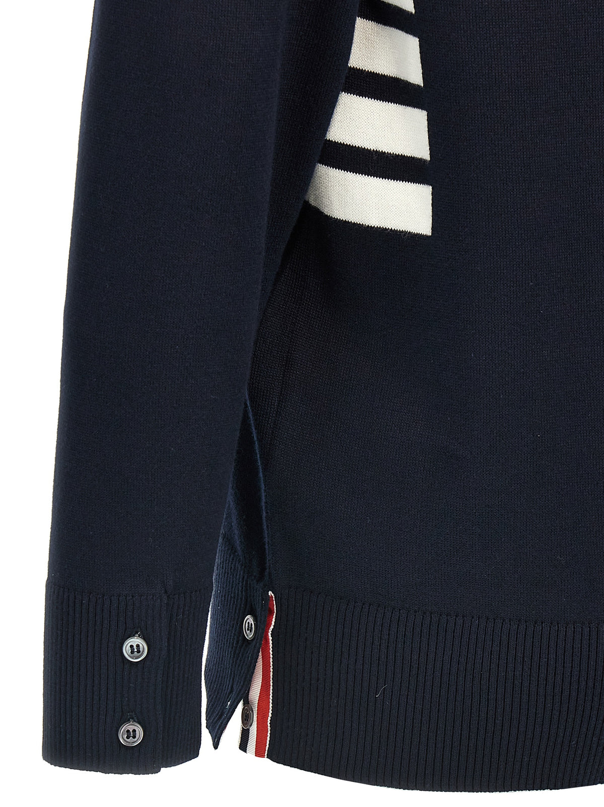 Thom Browne Blue Cotton Cardigan - Luxury Men's Sweater
