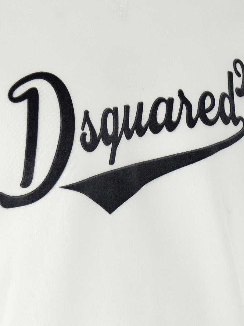 Dsquared² White Cotton Sweatshirt - Cool Fit Design