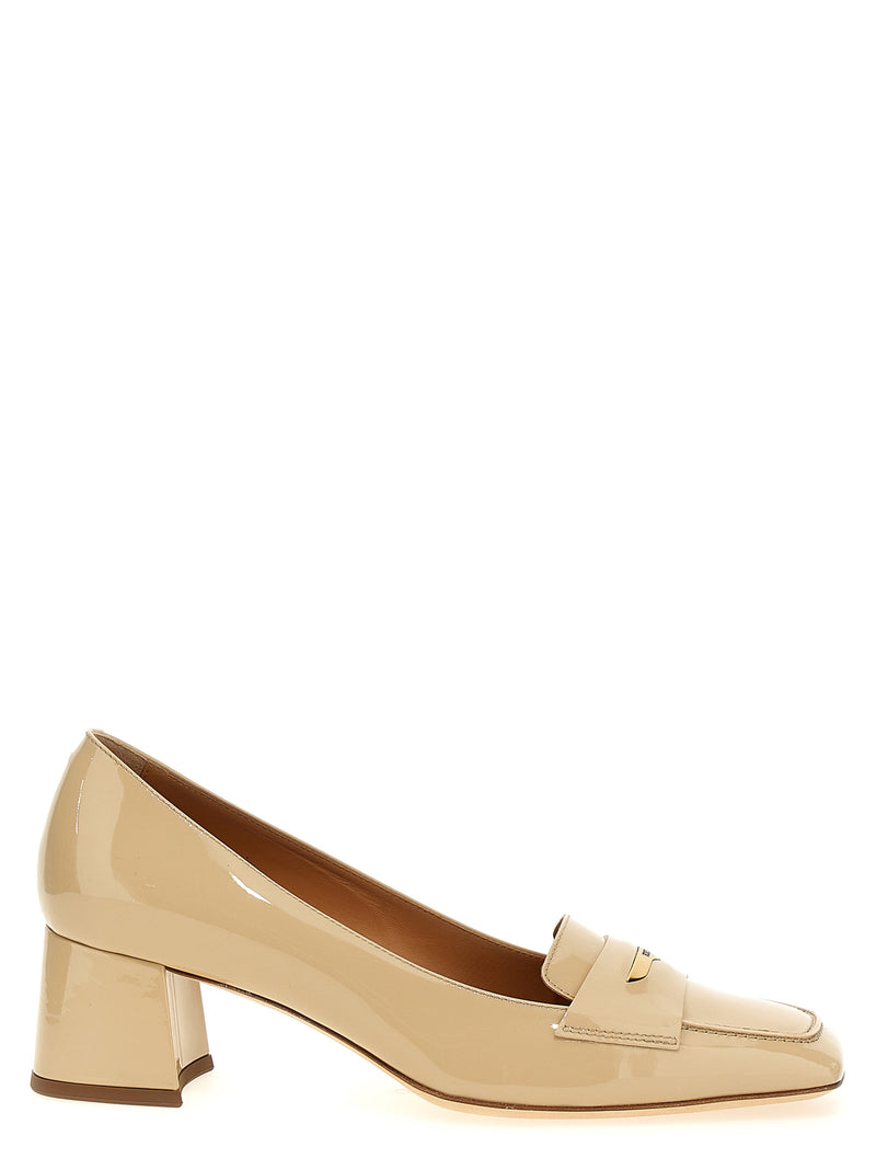 Tod's Beige Calfskin Mid Heel Pumps for Women