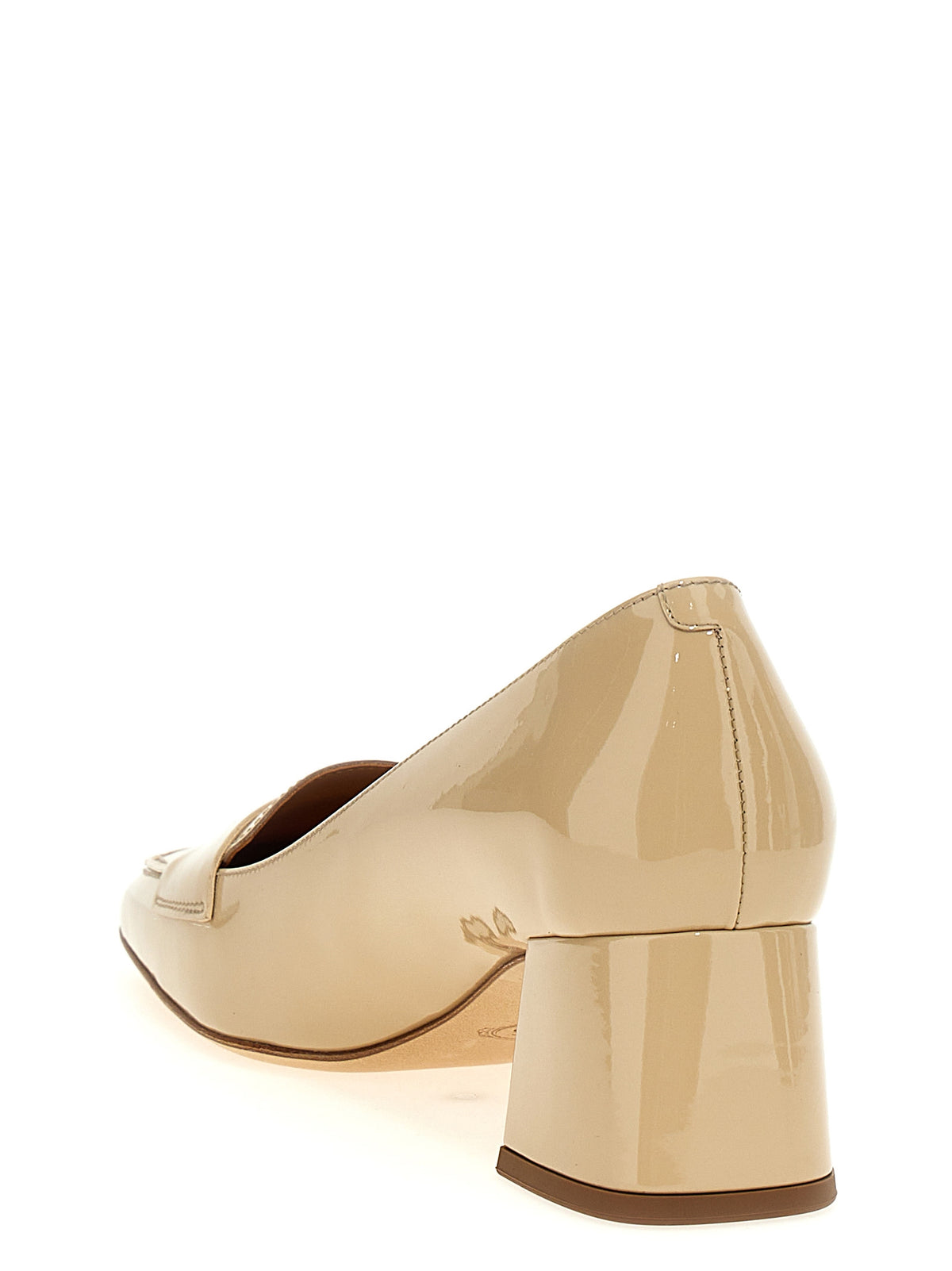Tod's Beige Calfskin Mid Heel Pumps for Women