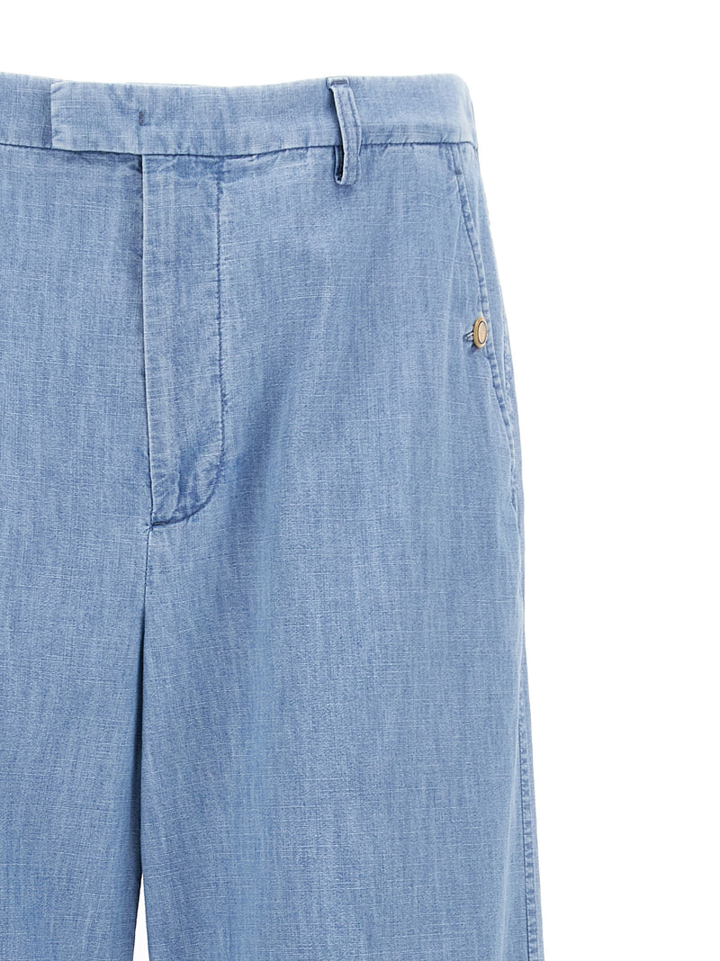Valentino Garavani Blue Cotton Jeans Denim - High-Waisted Design