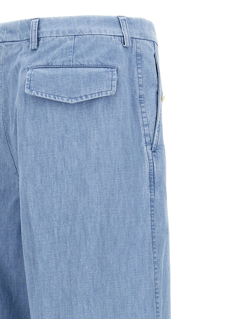 Valentino Garavani Blue Cotton Jeans Denim - High-Waisted Design