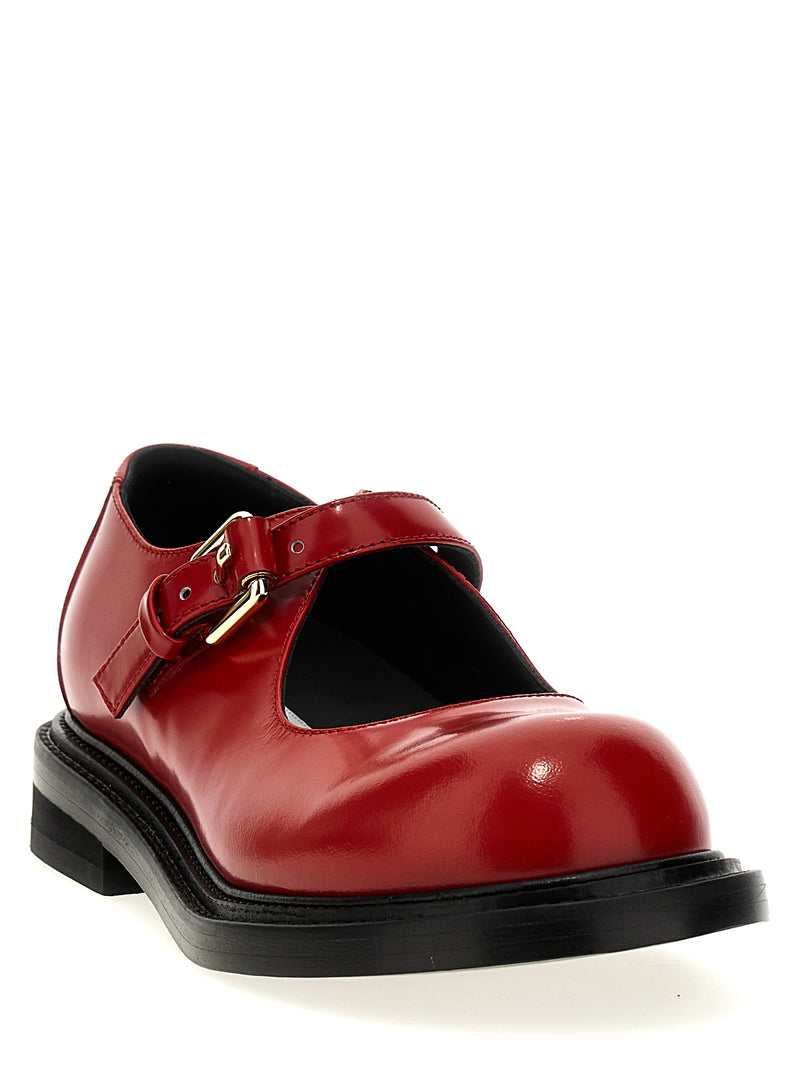 Moschino Multicolor Calfskin Mary Jane Flats ‘Olivia’