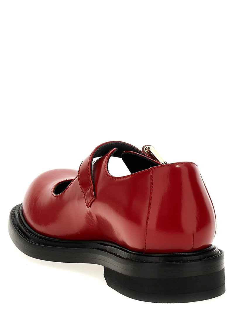 Moschino Multicolor Calfskin Mary Jane Flats ‘Olivia’