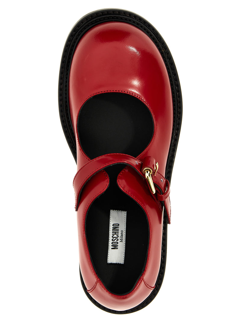 Moschino Multicolor Calfskin Mary Jane Flats ‘Olivia’