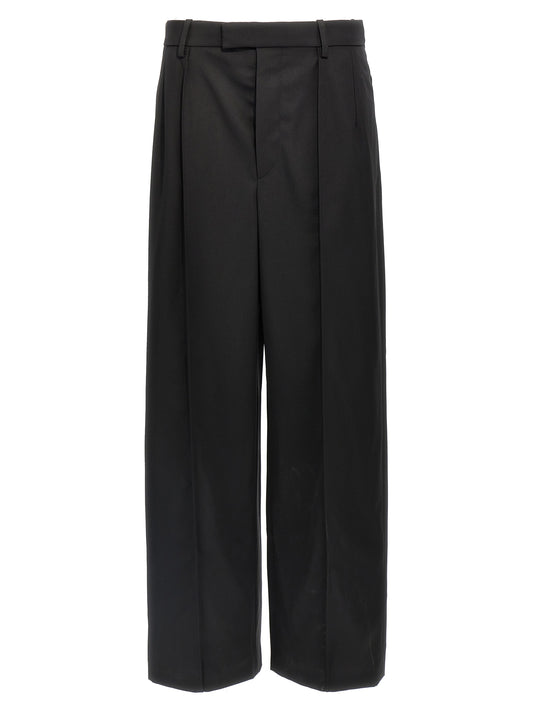 Pantalon décontracté en laine noire Wardrobe.Nyc