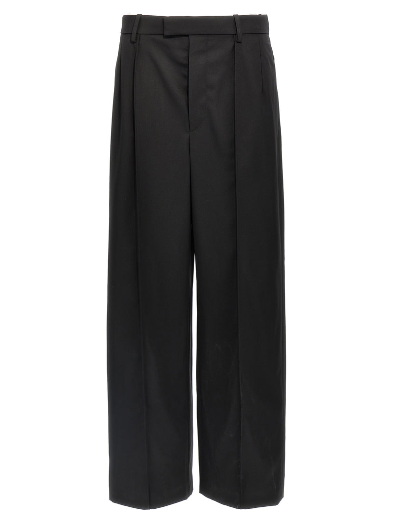 Pantalon décontracté en laine noire Wardrobe.Nyc