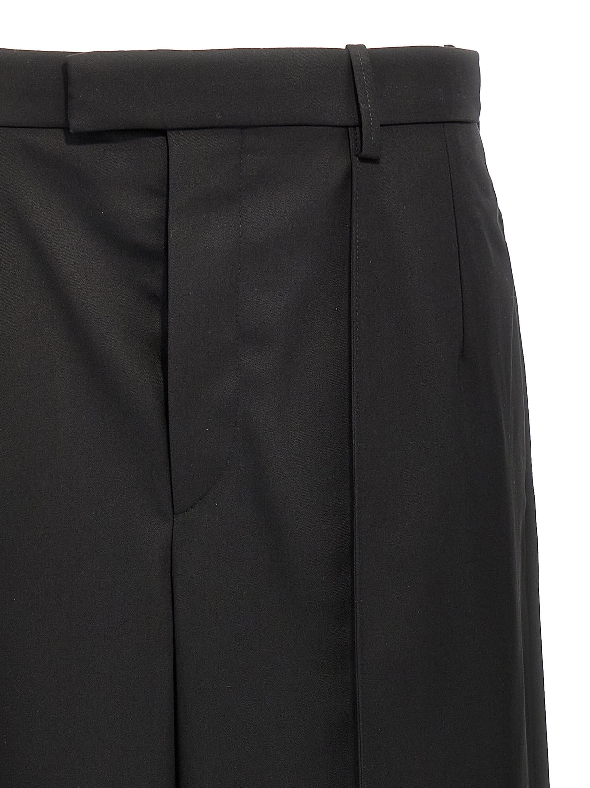 Pantalon décontracté en laine noire Wardrobe.Nyc