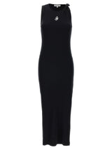 Robe mi-longue noire en coton J.W.Anderson