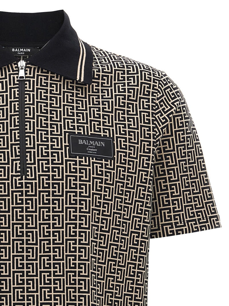 Balmain Bicolor Cotton Polo Shirt - Sophisticated Sporty Style