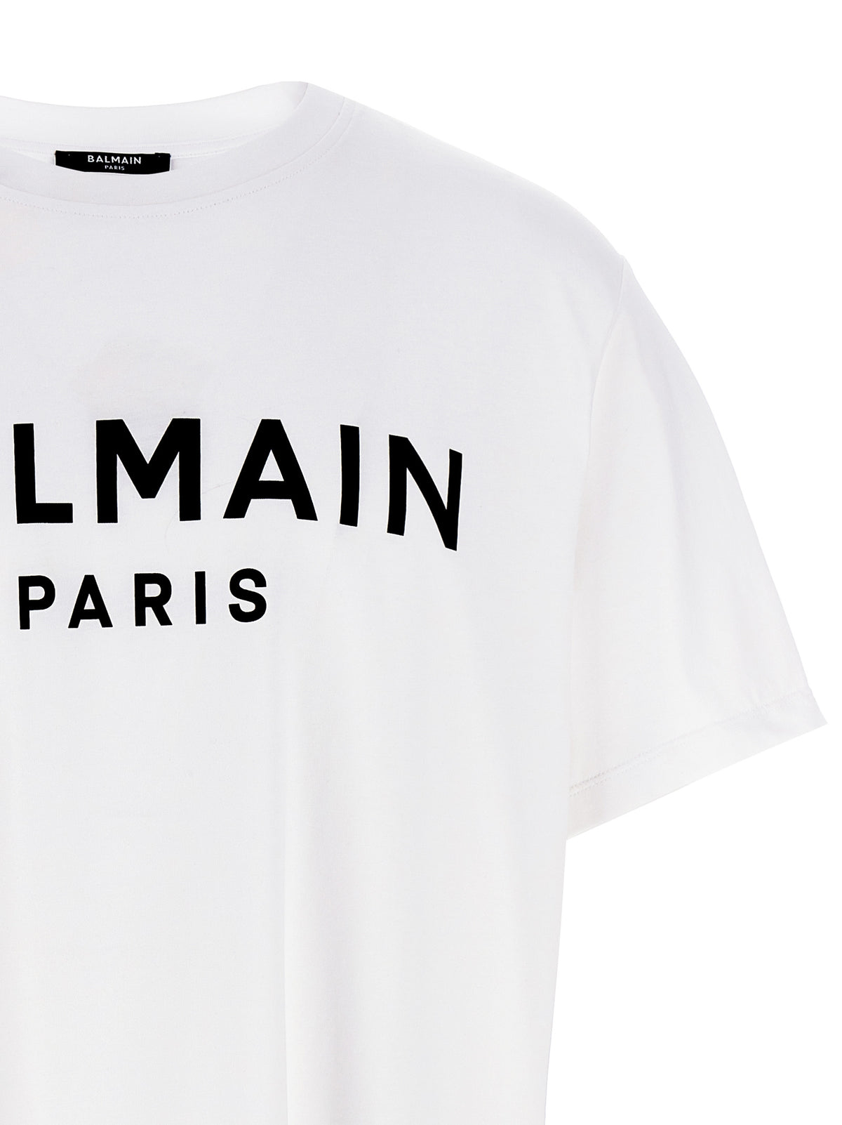 T-shirt bicolore en coton biologique Balmain