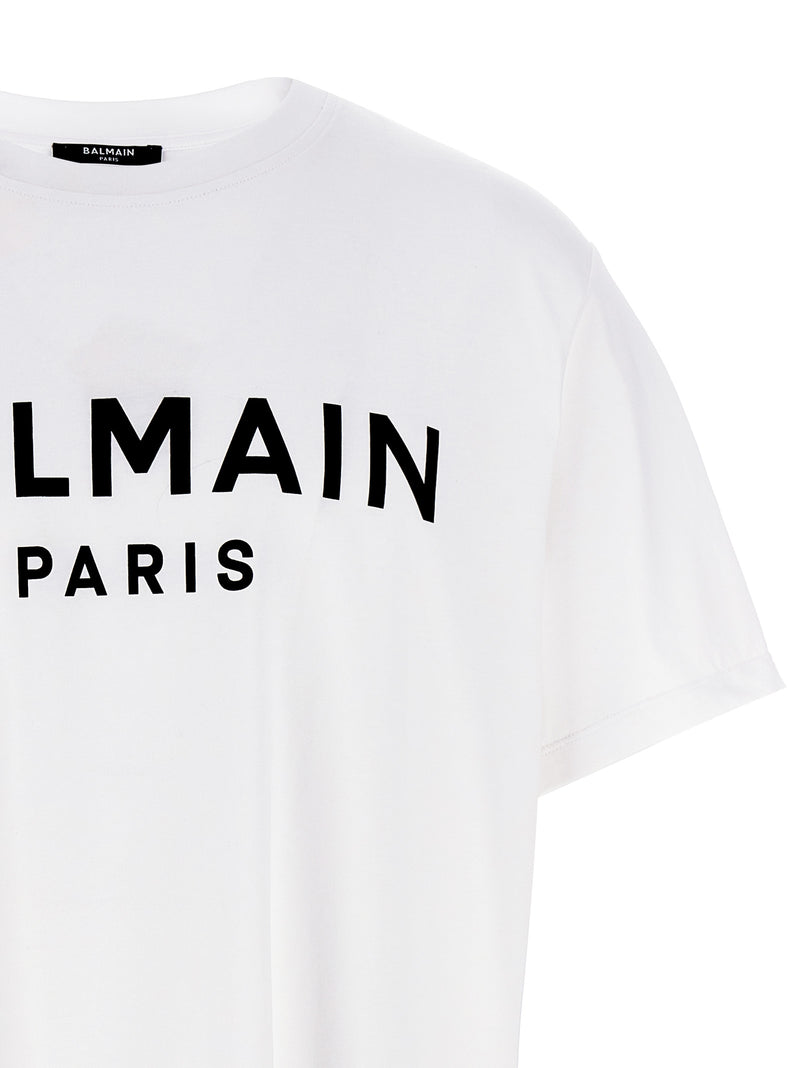 T-shirt bicolore en coton biologique Balmain