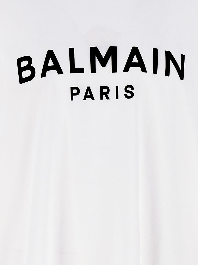 T-shirt bicolore en coton biologique Balmain