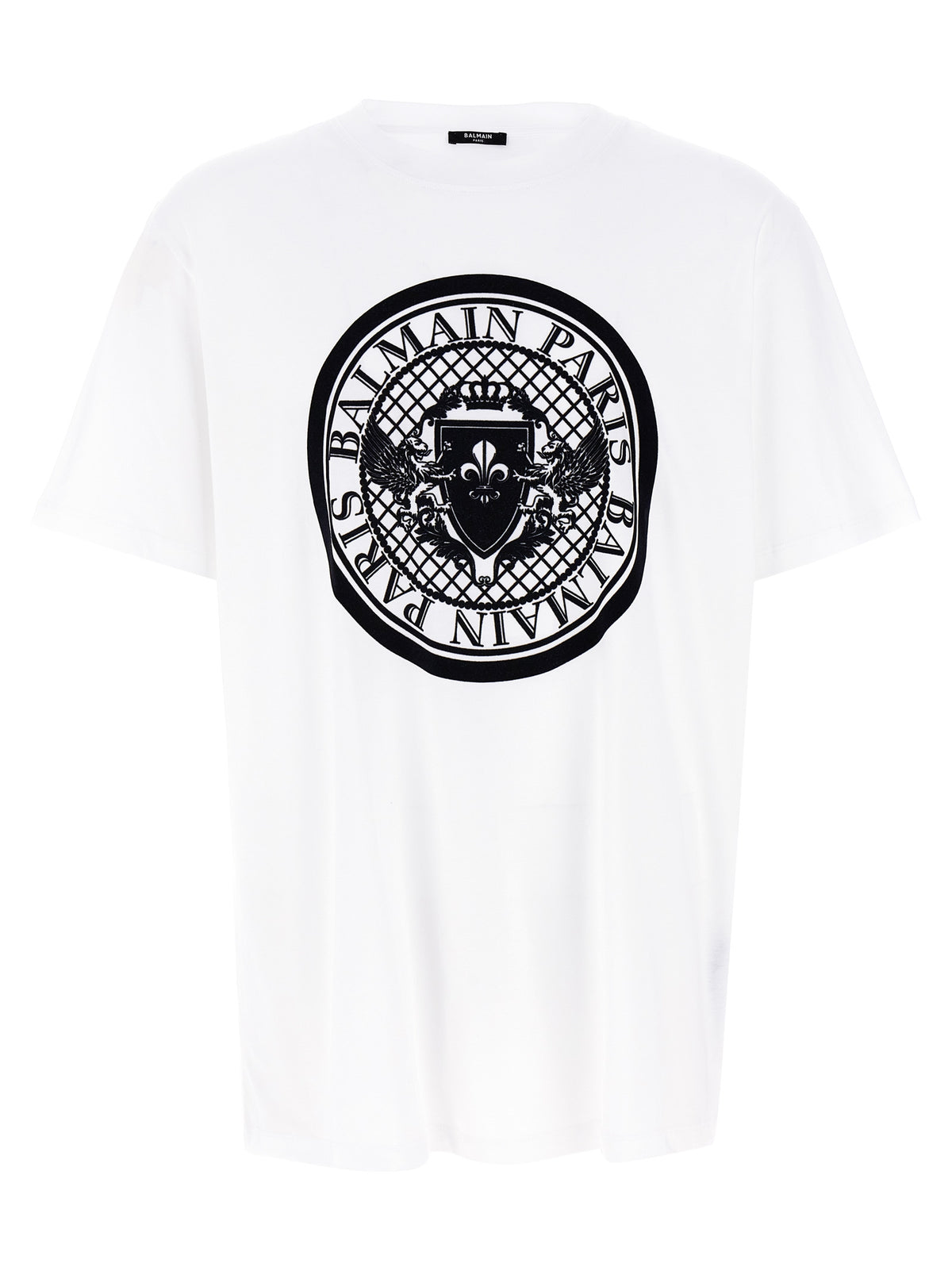 T-shirt bicolore en coton biologique Balmain