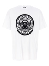 T-shirt bicolore en coton biologique Balmain