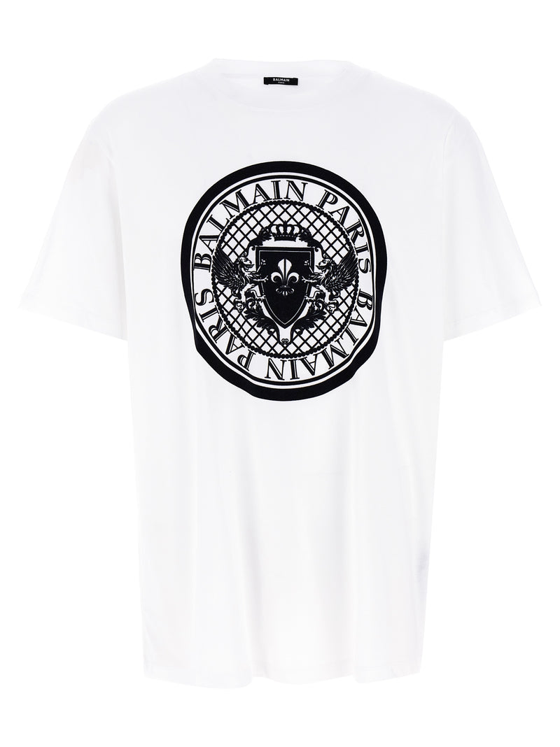 T-shirt bicolore en coton biologique Balmain