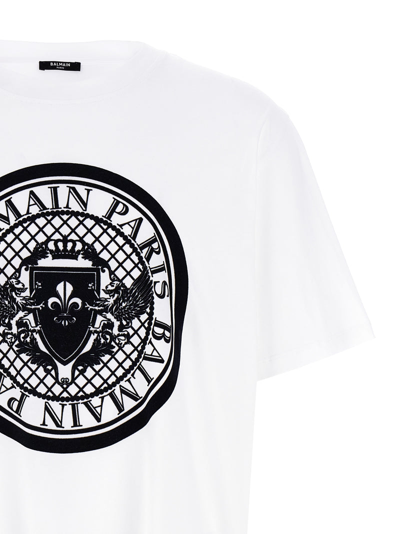 T-shirt bicolore en coton biologique Balmain