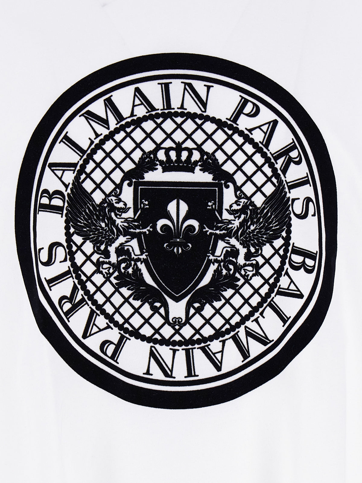 T-shirt bicolore en coton biologique Balmain