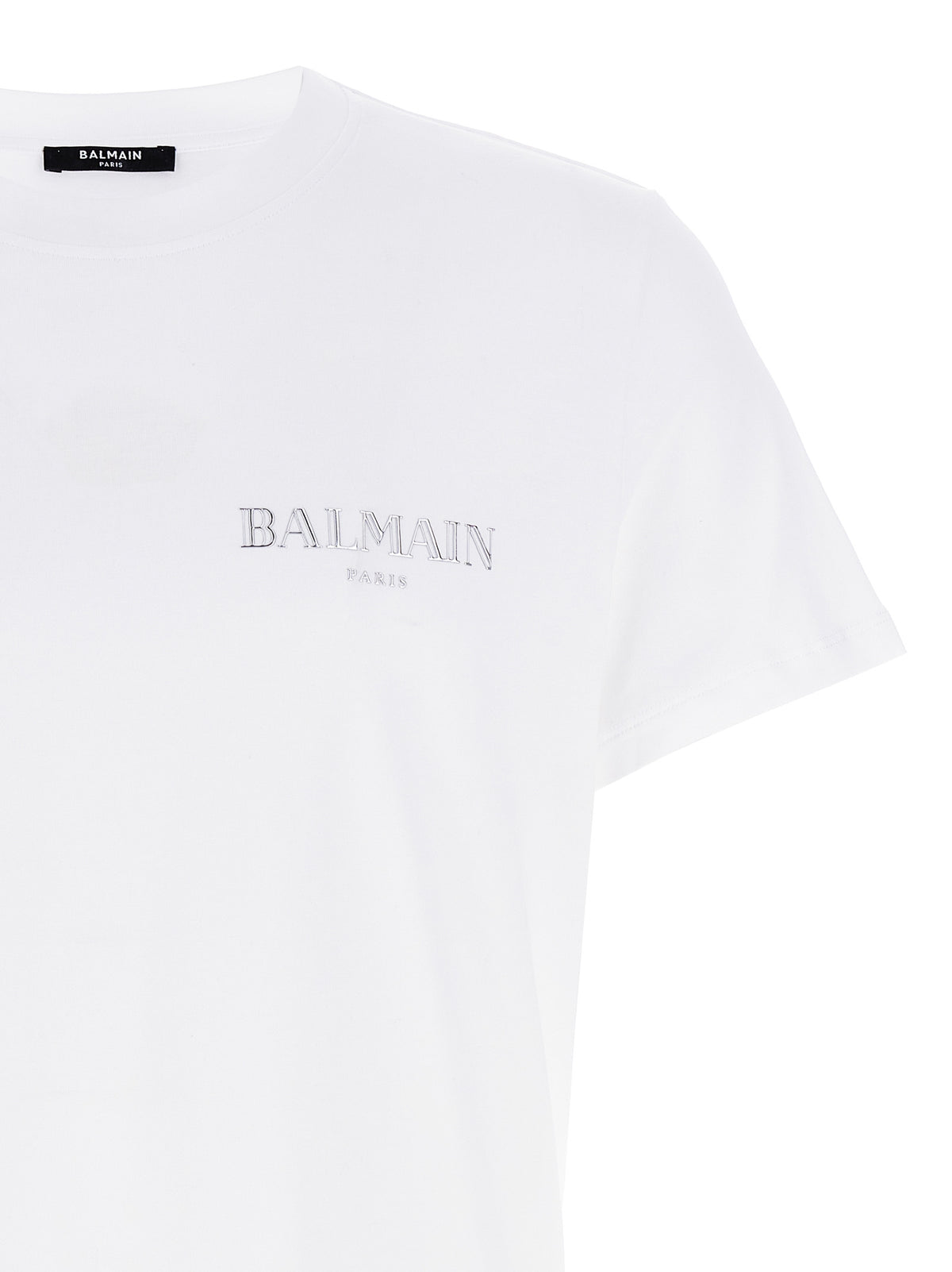 T-shirt Balmain en coton biologique blanc