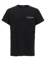 T-shirt en coton bio noir Balmain