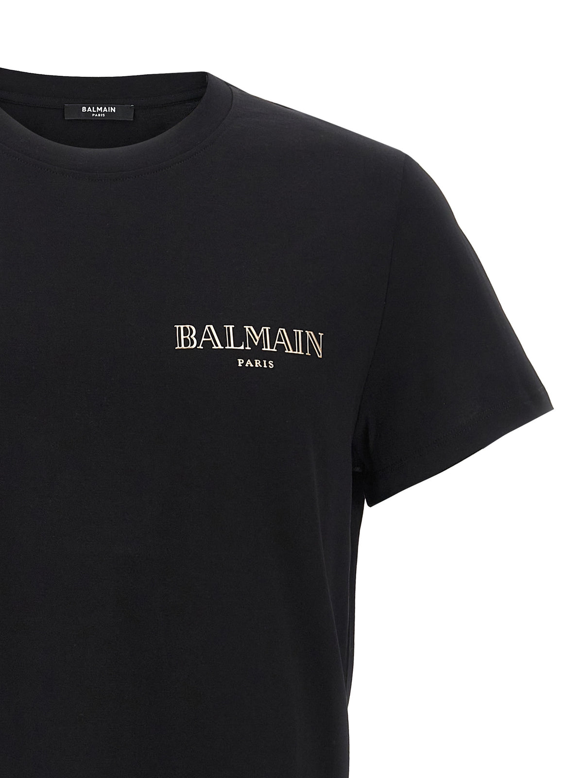 T-shirt en coton bio noir Balmain