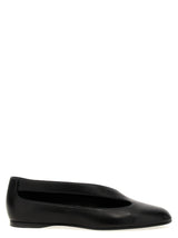 Khaite Black Lamb Leather Ballet Flats