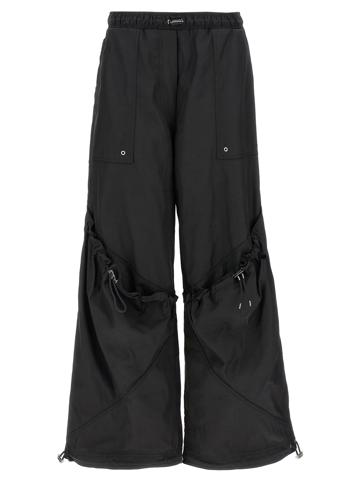 The Attico Pantalon décontracté en polyester noir