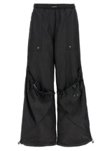 The Attico Pantalon décontracté en polyester noir