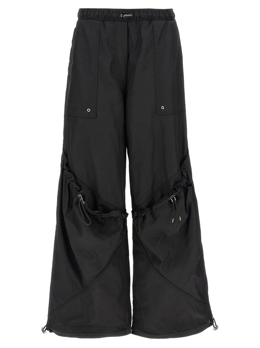 The Attico Pantalon décontracté en polyester noir