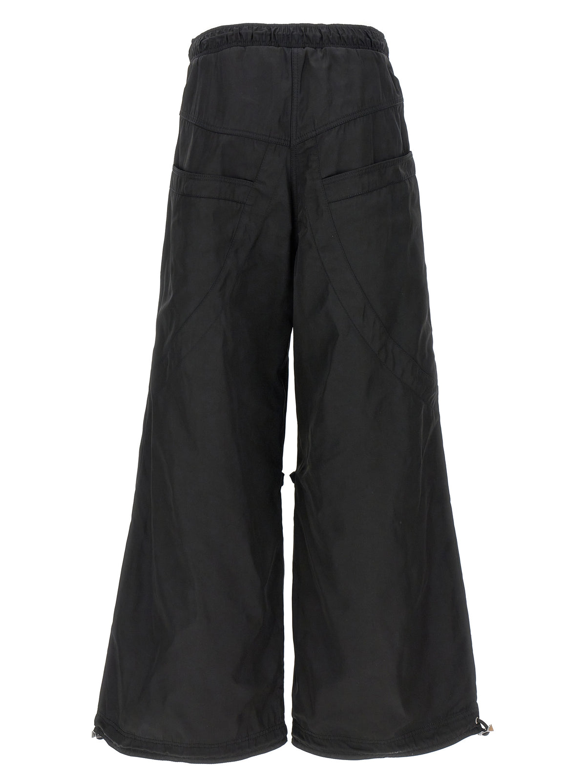 The Attico Pantalon décontracté en polyester noir