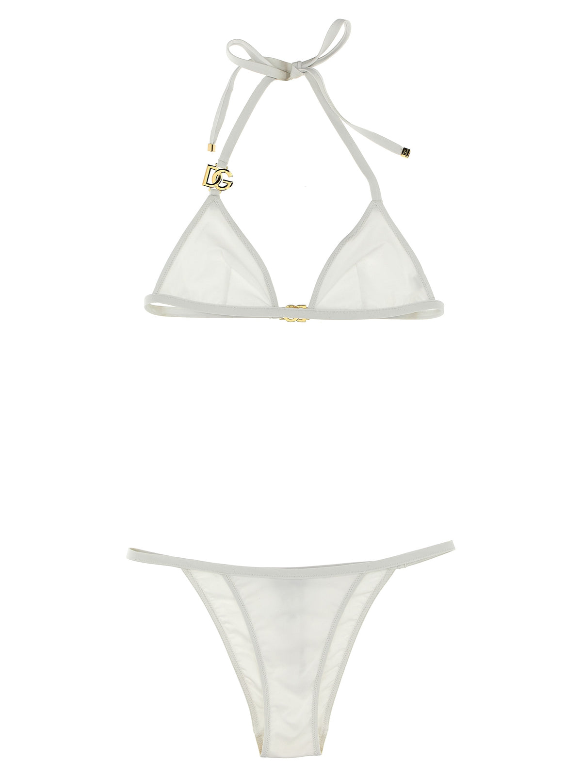 Haut et bas de bikini Dolce & Gabbana en polyamide blanc