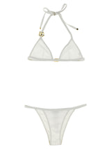 Haut et bas de bikini Dolce & Gabbana en polyamide blanc