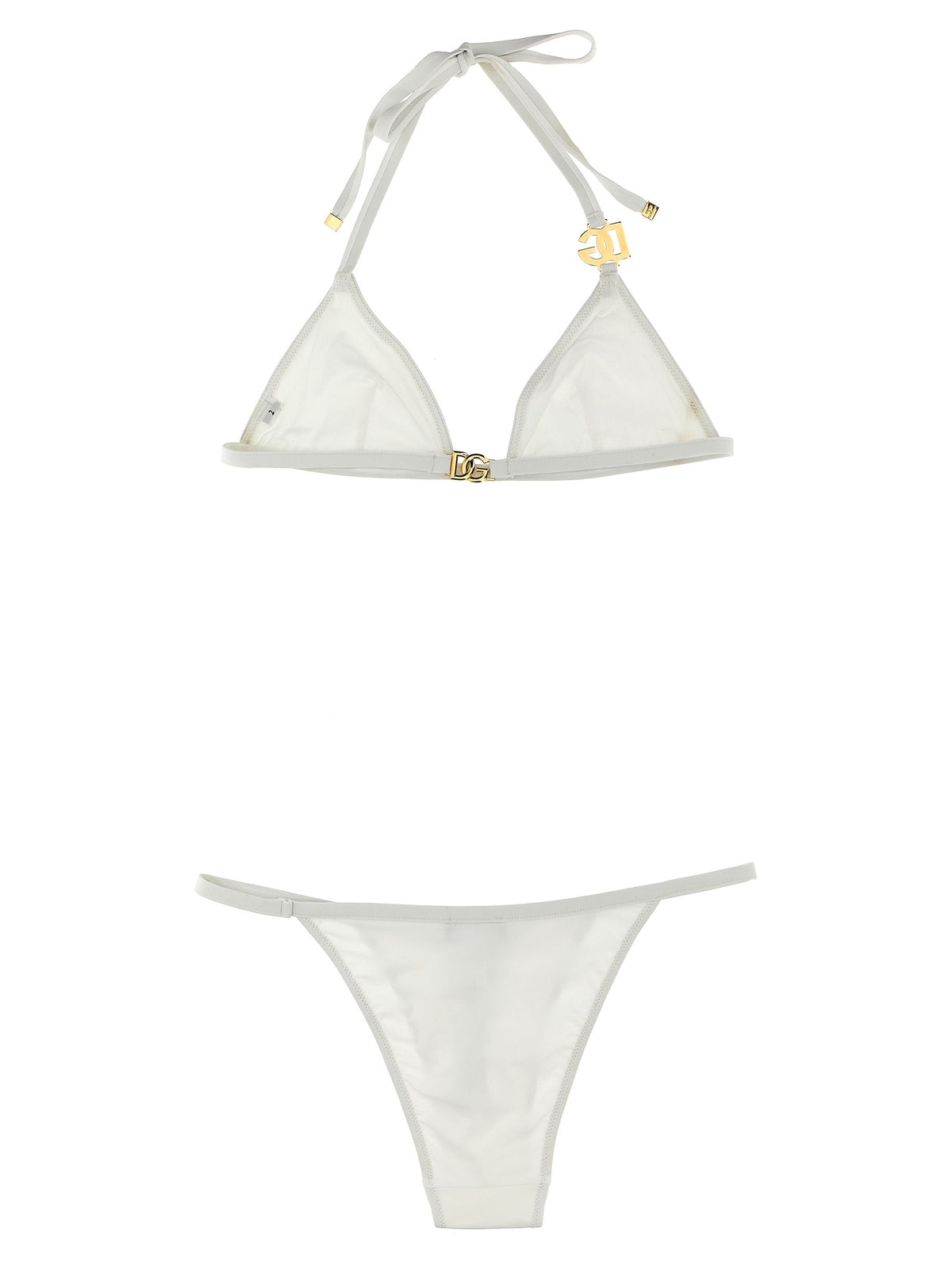 Haut et bas de bikini Dolce & Gabbana en polyamide blanc