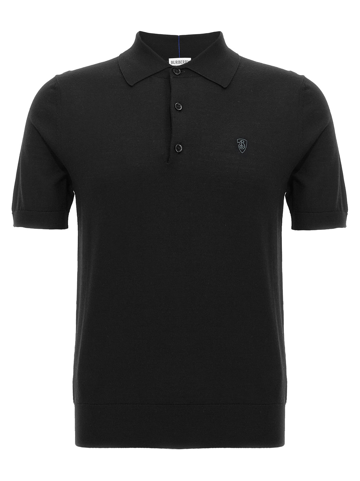Burberry Black Wool Polo Shirt