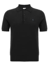 Burberry Black Wool Polo Shirt