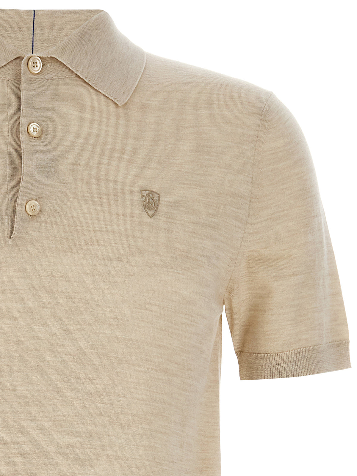 Burberry Beige Wool Polo Shirt