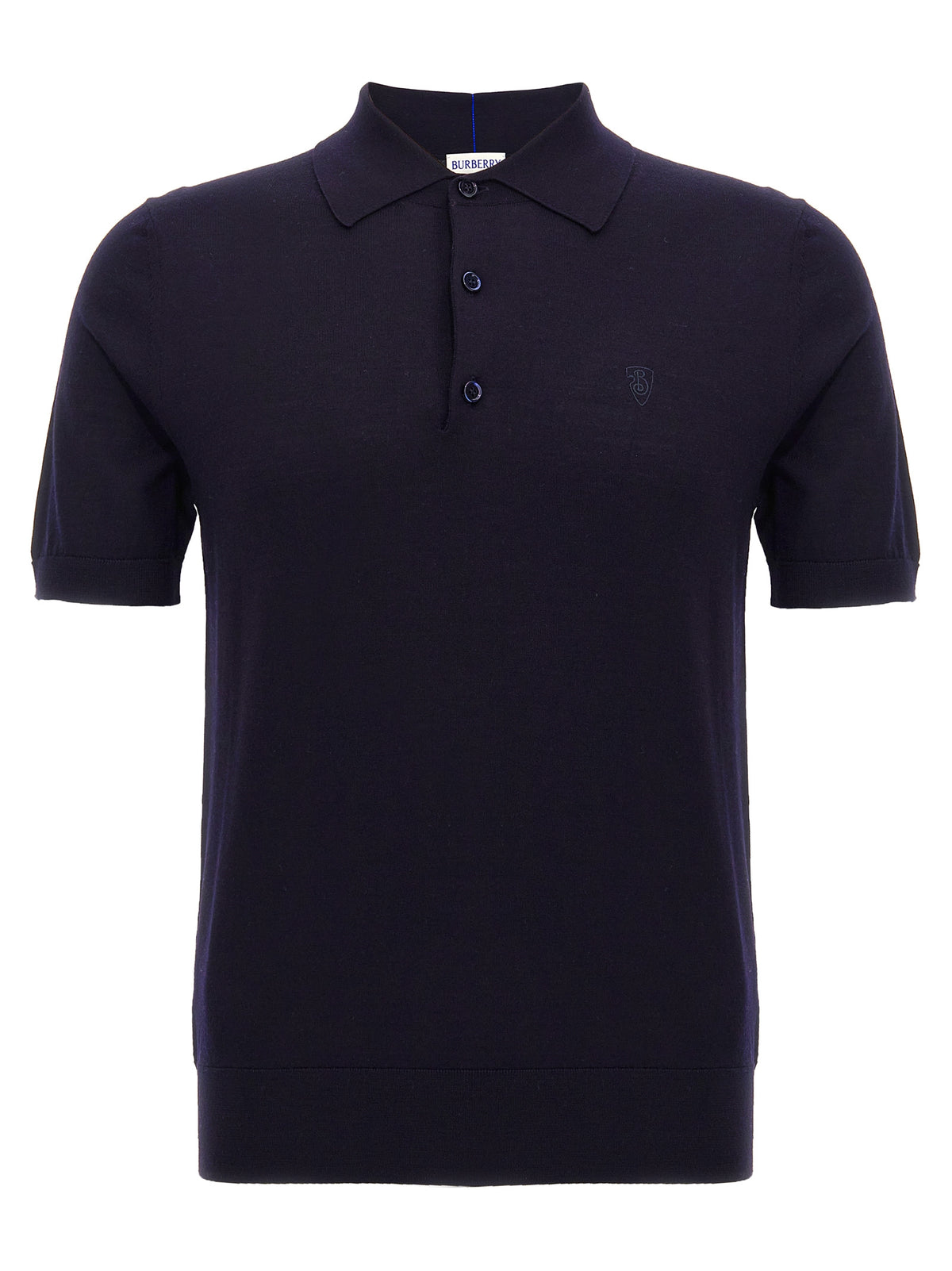 Burberry Blue Wool Polo Shirt