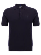 Burberry Blue Wool Polo Shirt