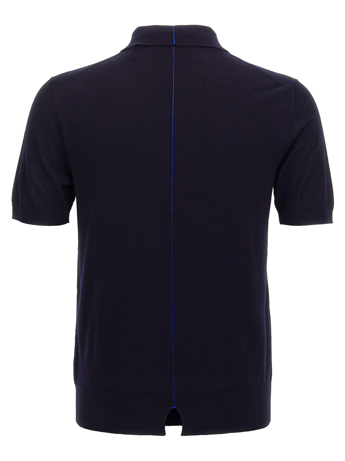 Burberry Blue Wool Polo Shirt