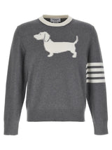 Thom Browne Gray Cotton Cardigan