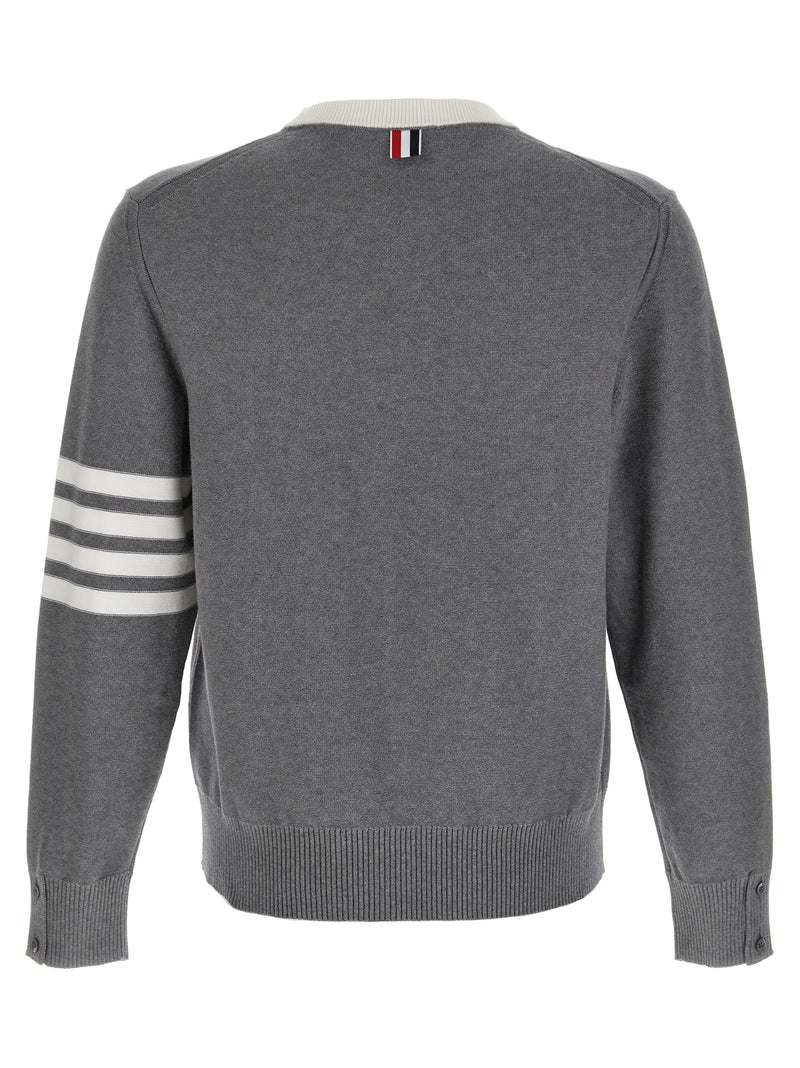 Thom Browne Gray Cotton Cardigan