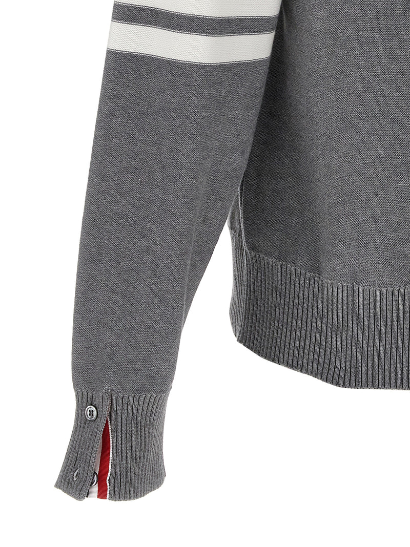Thom Browne Gray Cotton Cardigan