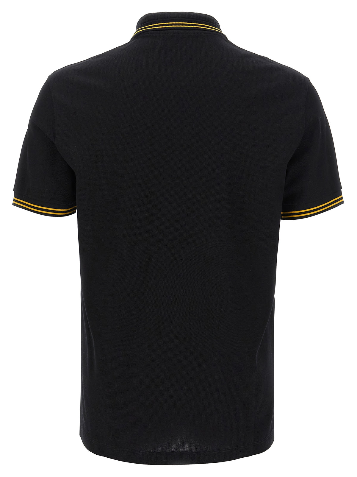 Versace Black Cotton Piqué Polo Shirt for Men