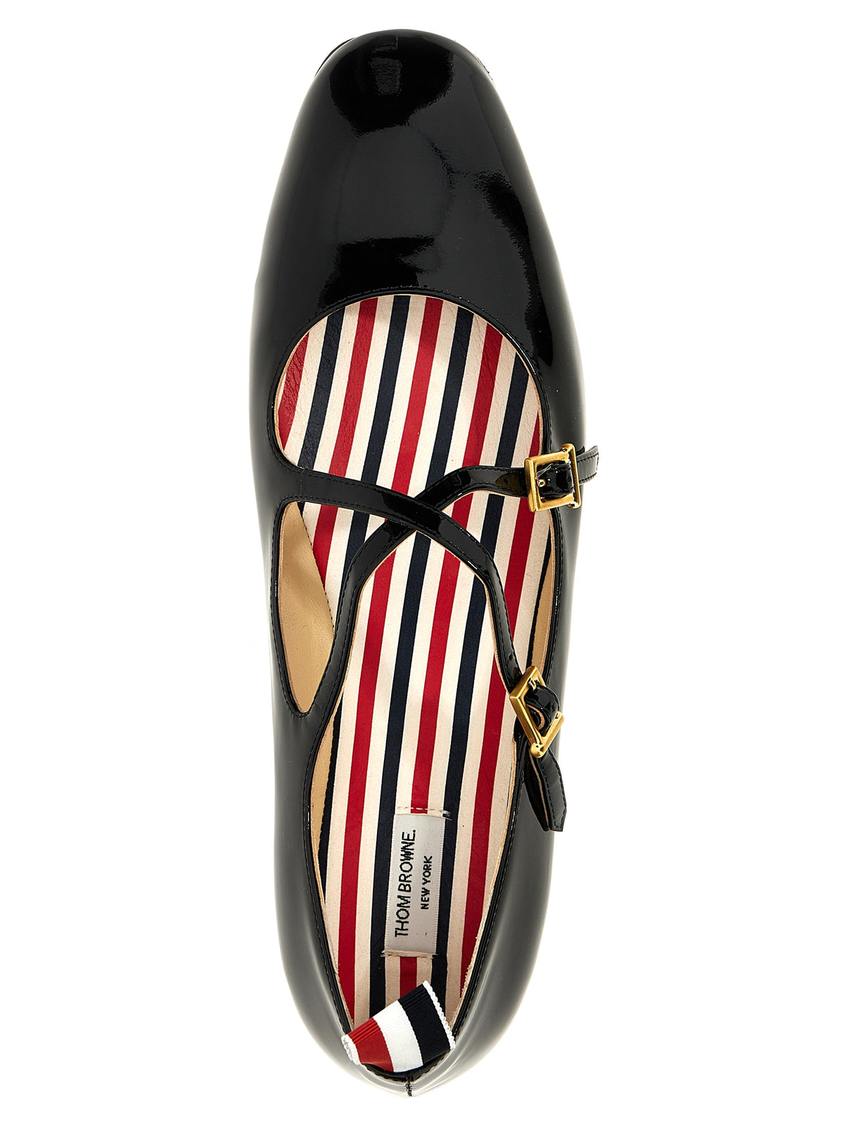Thom Browne Black Lamb Leather Ballet Flats