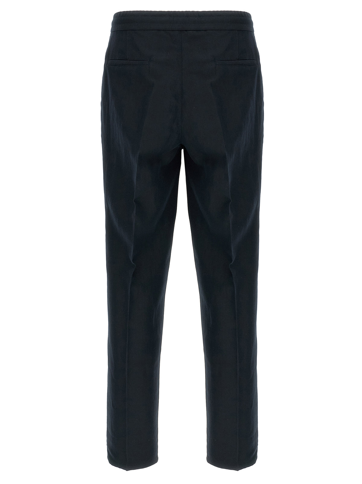 Pantalon décontracté en lin bleu Brunello Cucinelli
