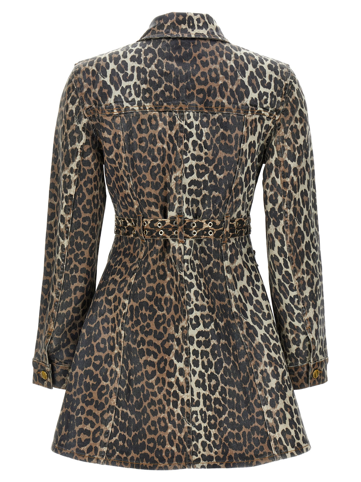 Mini-robe Ganni en coton multicolore