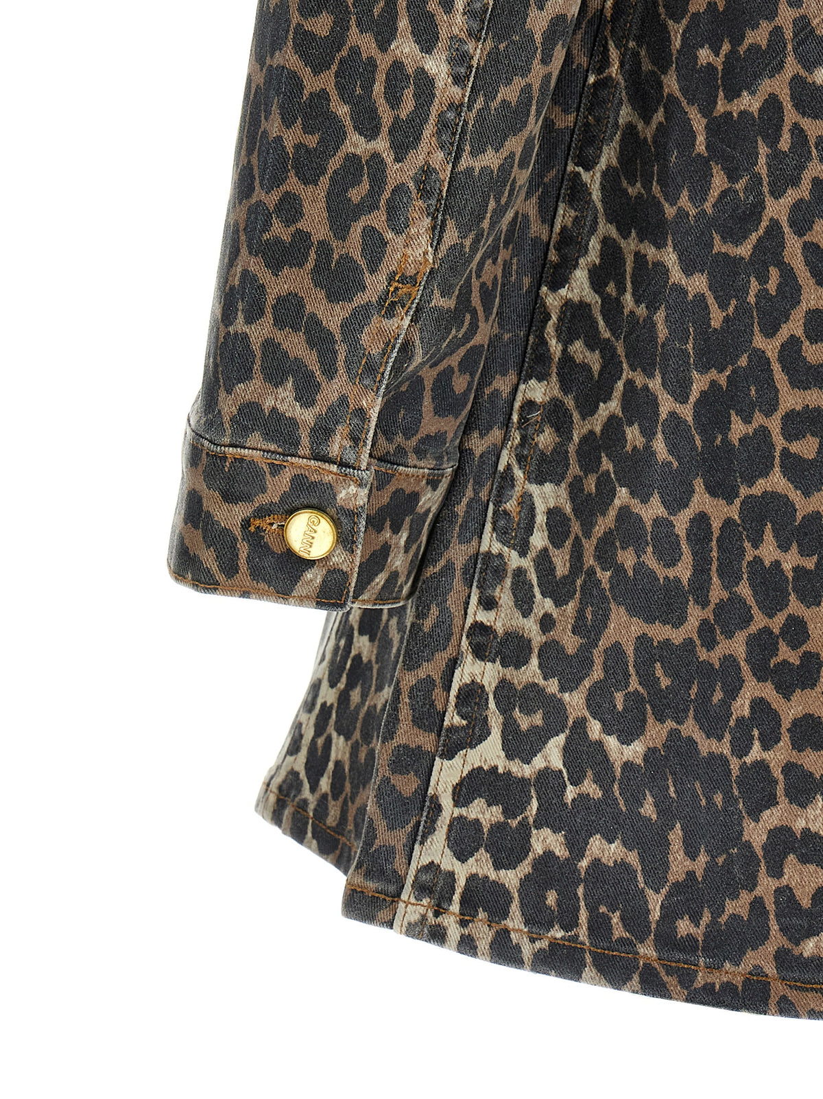 Mini-robe Ganni en coton multicolore