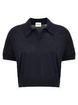 Khaite Blue Wool Shortsleeve Shirt