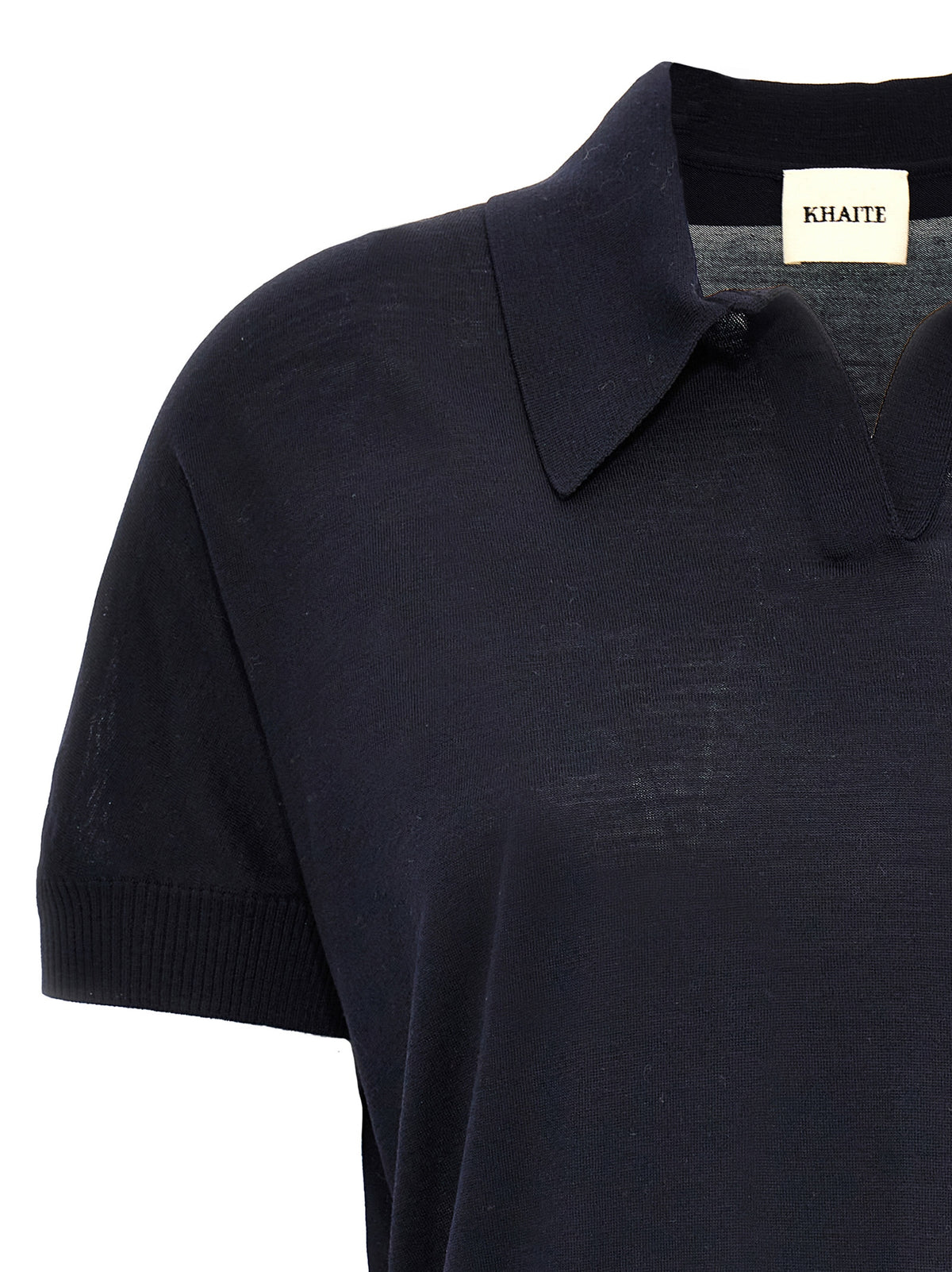 Khaite Blue Wool Shortsleeve Shirt
