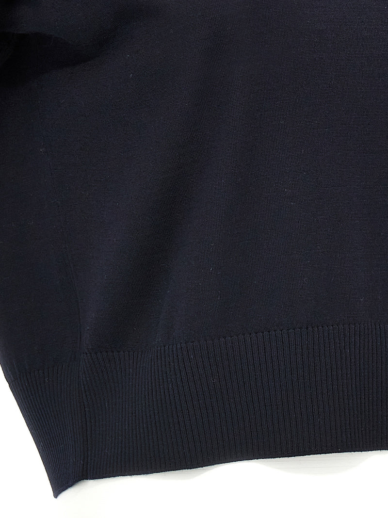 Khaite Morgane Blue Wool Shortsleeve Shirt